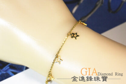 星星 黃金手鍊 重0.90錢 G019463：圖片 3