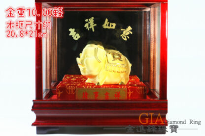 福寶豬黃金擺件 重10.00錢