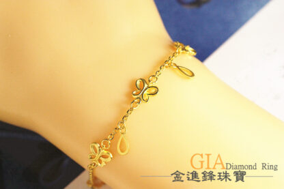 蝴蝶 黃金手鍊 重1.28錢 G017154 - Image 3
