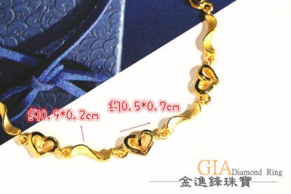 氣質愛心 黃金手鍊 重2.31錢 G017328 - Image 2