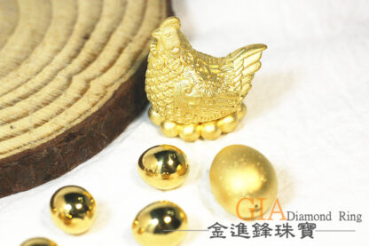 (需預購)金蛋黃金擺件 重0.16錢 G019682：圖片 2