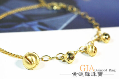 鈴鐺鍊條 黃金手鍊 重1.35錢 G018374 - Image 3