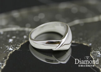 簡約厚實設計經典款 18K白金男戒 J000254