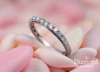 (線貨款)玫瑰金鑽石線戒  J001851