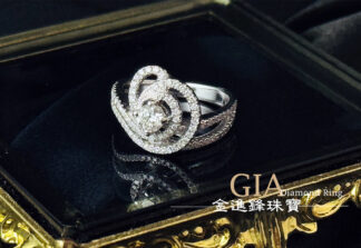 30分白金鑽石女戒 J001961