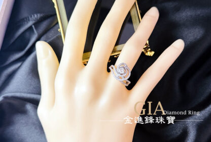 30分白金鑽石女戒 J001961：圖片 4