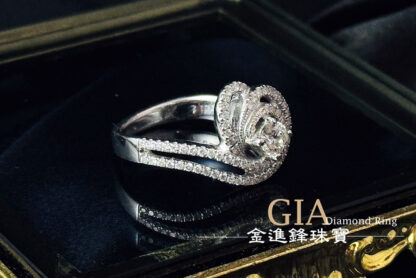 30分白金鑽石女戒 J001961：圖片 3