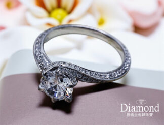 滿天星一克拉 鑽石女戒 S000054