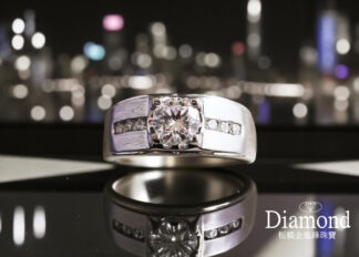 1克拉 18K 寬版鑽石男戒(空台)  ZR715002