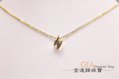 可愛小鑽 黃金項鍊 金飾項鍊 純金項鍊 黃金項鍊 G015525 重0.84錢：圖片 3