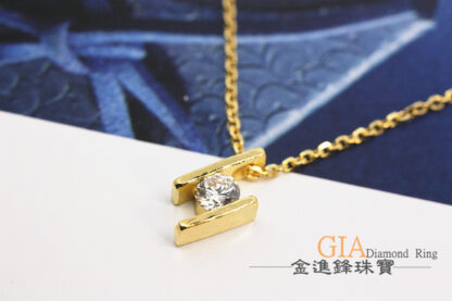 可愛小鑽 黃金項鍊 金飾項鍊 純金項鍊 黃金項鍊 G015525 重0.84錢：圖片 2