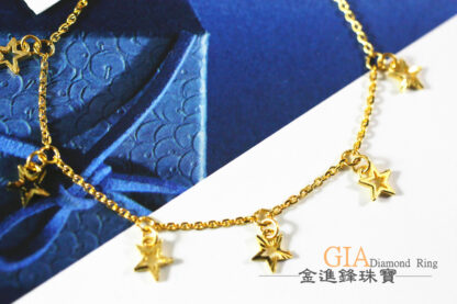 星星黃金手鍊 重0.89錢 021091：圖片 3