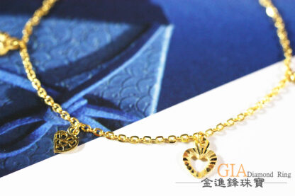 愛心黃金手鍊 重0.8錢 G020912：圖片 3