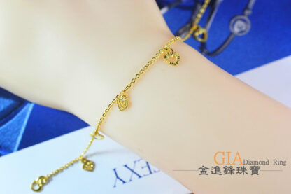 愛心黃金手鍊 重0.8錢 G020912：圖片 4