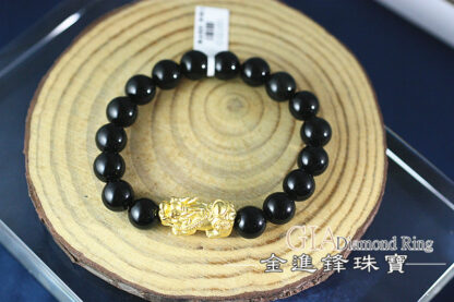 元寶招財貔貅黃金串珠 重0.53錢 G021052：圖片 4