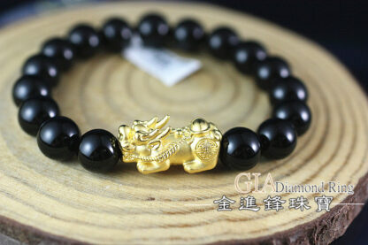 元寶招財貔貅黃金串珠 重0.53錢 G021052：圖片 5