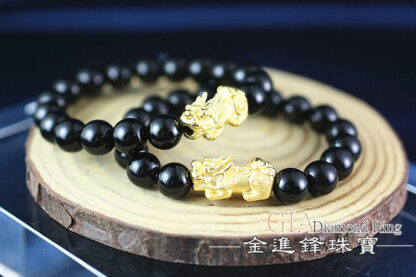 元寶招財貔貅黃金串珠 重0.53錢 G021052：圖片 7