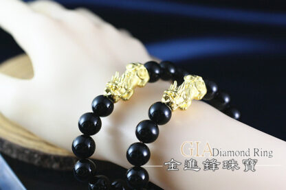 元寶招財貔貅黃金串珠 重0.53錢 G021052：圖片 8