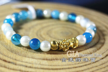 貔貅金球黃金串珠  重0.13錢 G020390：圖片 4