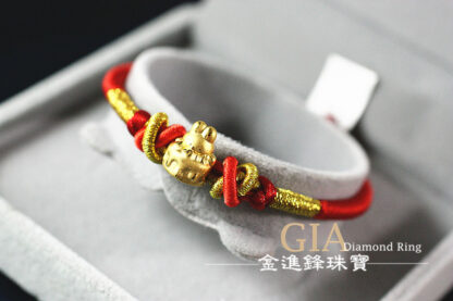 兔兔蛋糕黃金編織手鍊彌月金 重0.24錢 G020975：圖片 4