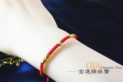 鑽沙金管黃金編織手鍊彌月金飾  重0.45錢 G021082：圖片 6