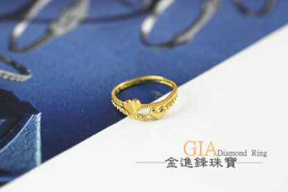 愛心黃金尾戒 重0.49錢 G023594：圖片 3