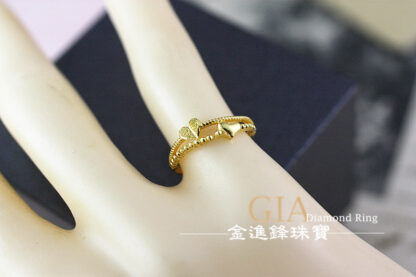 愛心黃金尾戒 重0.49錢 G023594：圖片 5