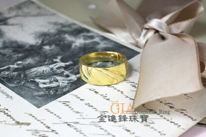 斜紋黃金男戒 重2.36錢 G023496：圖片 4