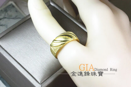 斜紋黃金男戒 重2.36錢 G023496：圖片 5