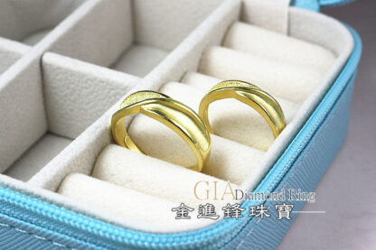 鑽沙交叉黃金對戒 重2.34錢 G023492：圖片 5