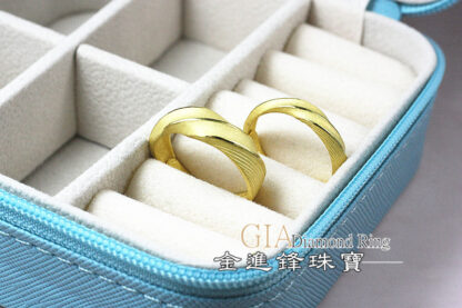 斜紋黃金對戒 重2.60錢 G023523：圖片 5