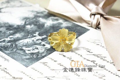 大花花黃金女戒 重1.55錢 G023611：圖片 4