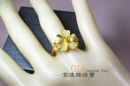 大花花黃金女戒 重1.55錢 G023611：圖片 5