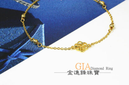 玫瑰花黃金手鍊 重0.71錢 G023571：圖片 3