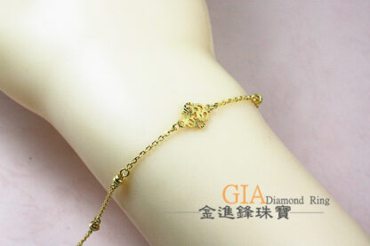 玫瑰花黃金手鍊 重0.71錢 G023571：圖片 5