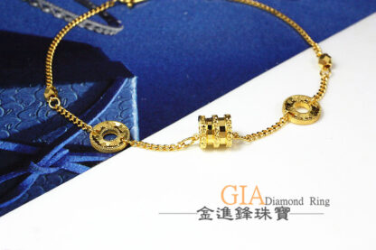 小蠻腰平安圈黃金手鍊 重1.21錢 G023578：圖片 3