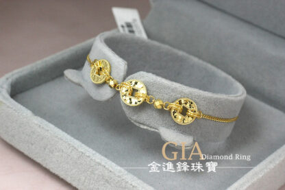 爆閃古錢黃金手鍊 重1.20錢 G023579：圖片 4