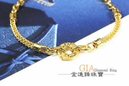 碎冰甜甜圈黃金手鍊 重2.31錢 G023585：圖片 3