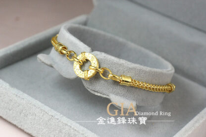 碎冰甜甜圈黃金手鍊 重2.31錢 G023585：圖片 4