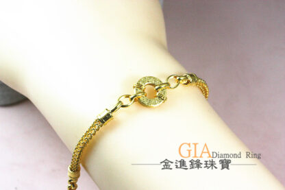 碎冰甜甜圈黃金手鍊 重2.31錢 G023585：圖片 5
