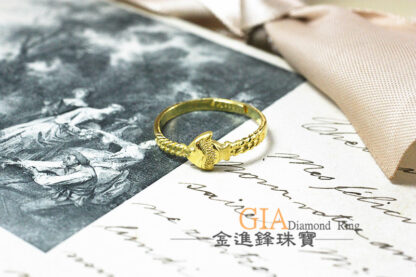 小丑魚黃金尾戒 重0.49錢 G023593：圖片 4