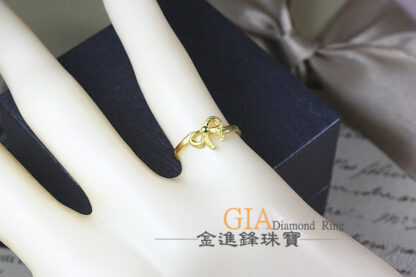 蝴蝶結黃金尾戒 重0.40錢 G023587：圖片 5