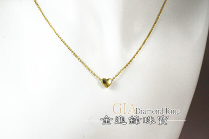 愛心黃金項鍊 重0.92錢 G023629：圖片 5