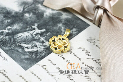 幸運草黃金墜飾 重0.96錢 G023620：圖片 3