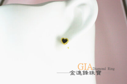 愛心黃金耳環 重0.31錢 G023652：圖片 6