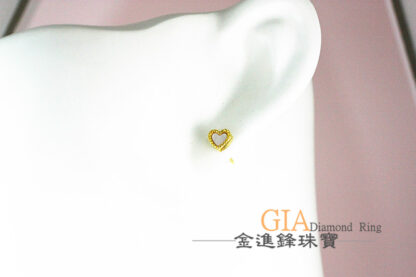愛心黃金耳環 重0.31錢 G023652：圖片 7