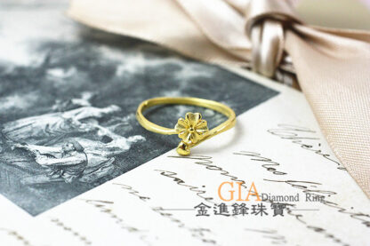 花兒愛心黃金女戒 重0.58錢 G023617：圖片 4