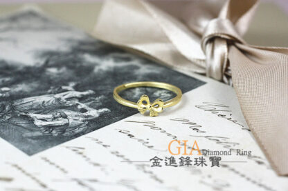 鑽沙蝴蝶結黃金女戒 重0.52錢 G023616：圖片 4