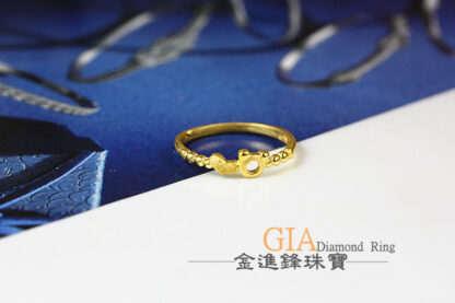 愛心熊熊黃金女戒 重0.54錢 G023613：圖片 3