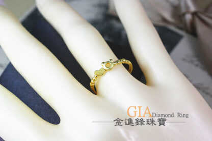 愛心熊熊黃金女戒 重0.54錢 G023613：圖片 5